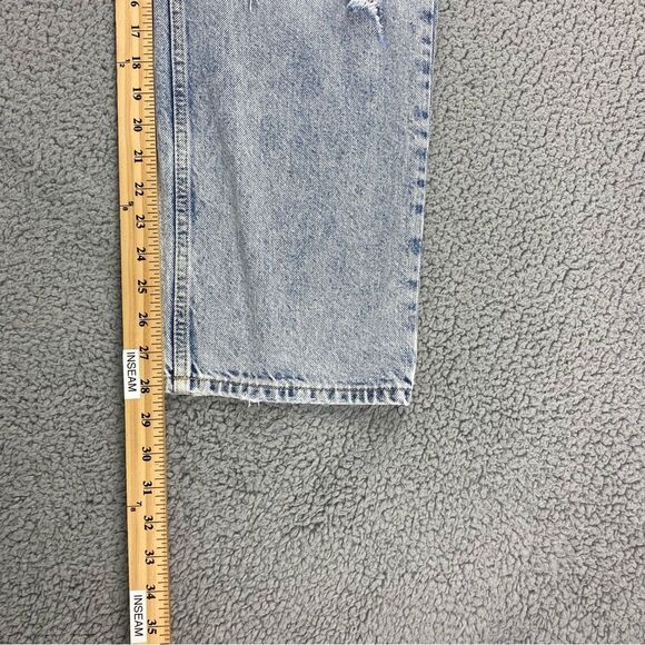 Good American Good Heritage Destroyed Straight Leg Relaxed Jeans  |  Size: 10/30 - Picture 11 of 14